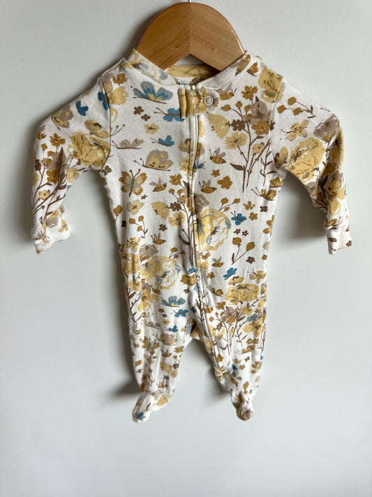 Butterfly Floral Footed Sleeper / 6m