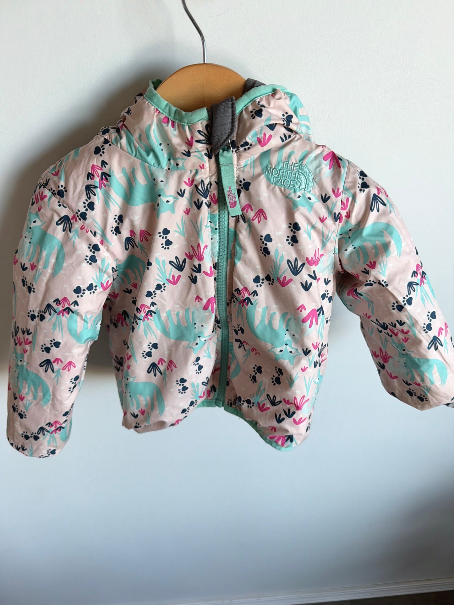 The North Face Fox and Pink Reversible Jacket / 6-12m?