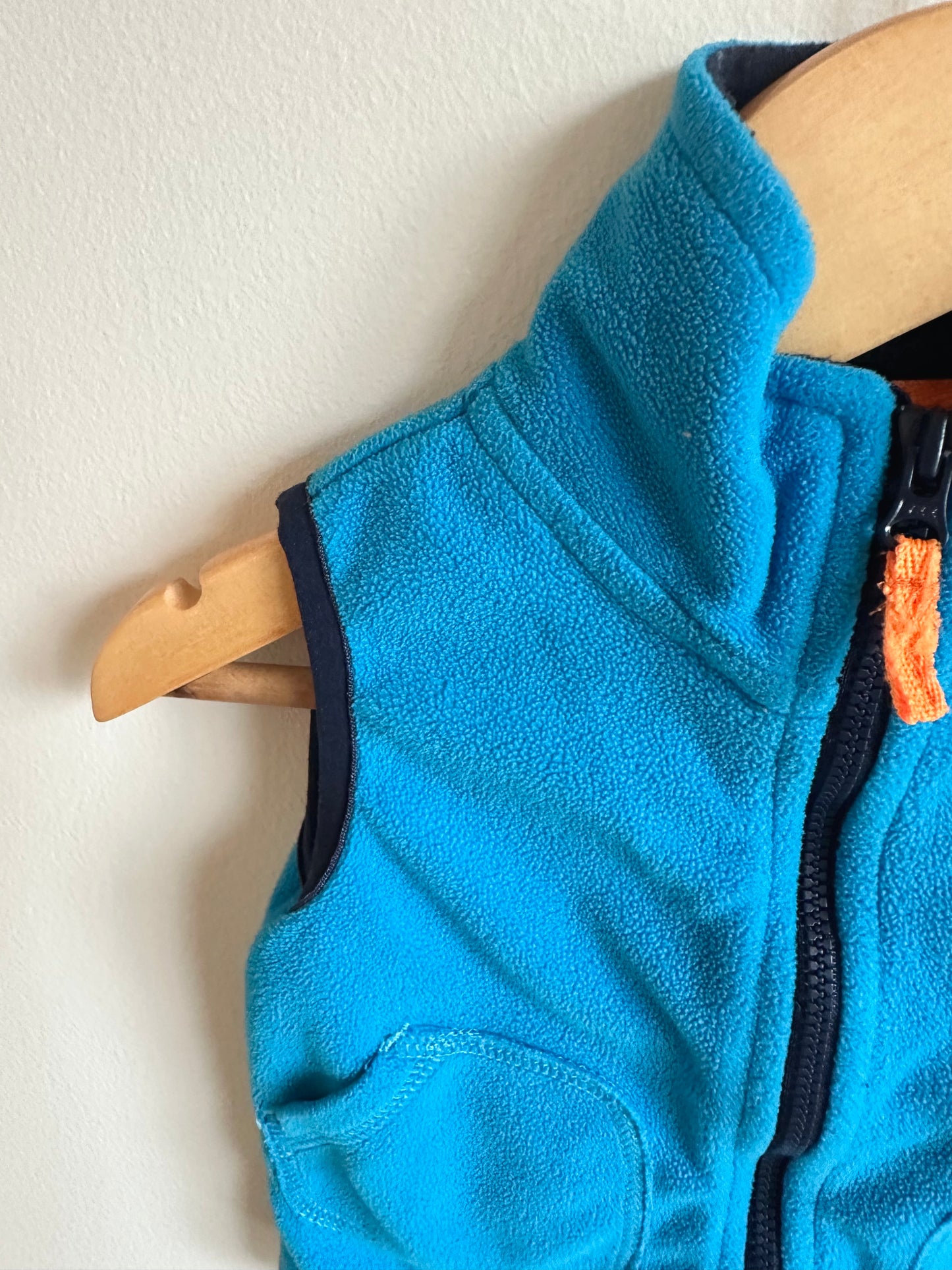 Bear Blue Fleece Vest / 12m