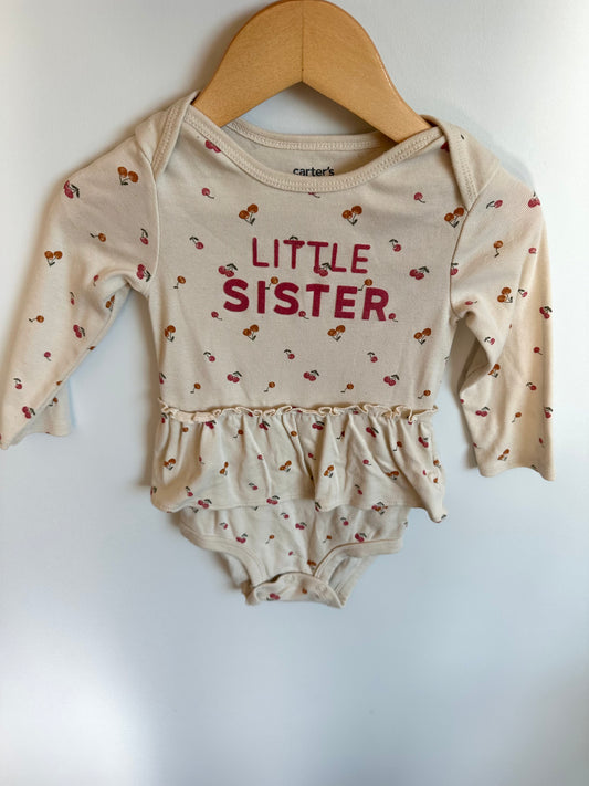 Cherry Little Sister Bodysuit with Skirt / 18m