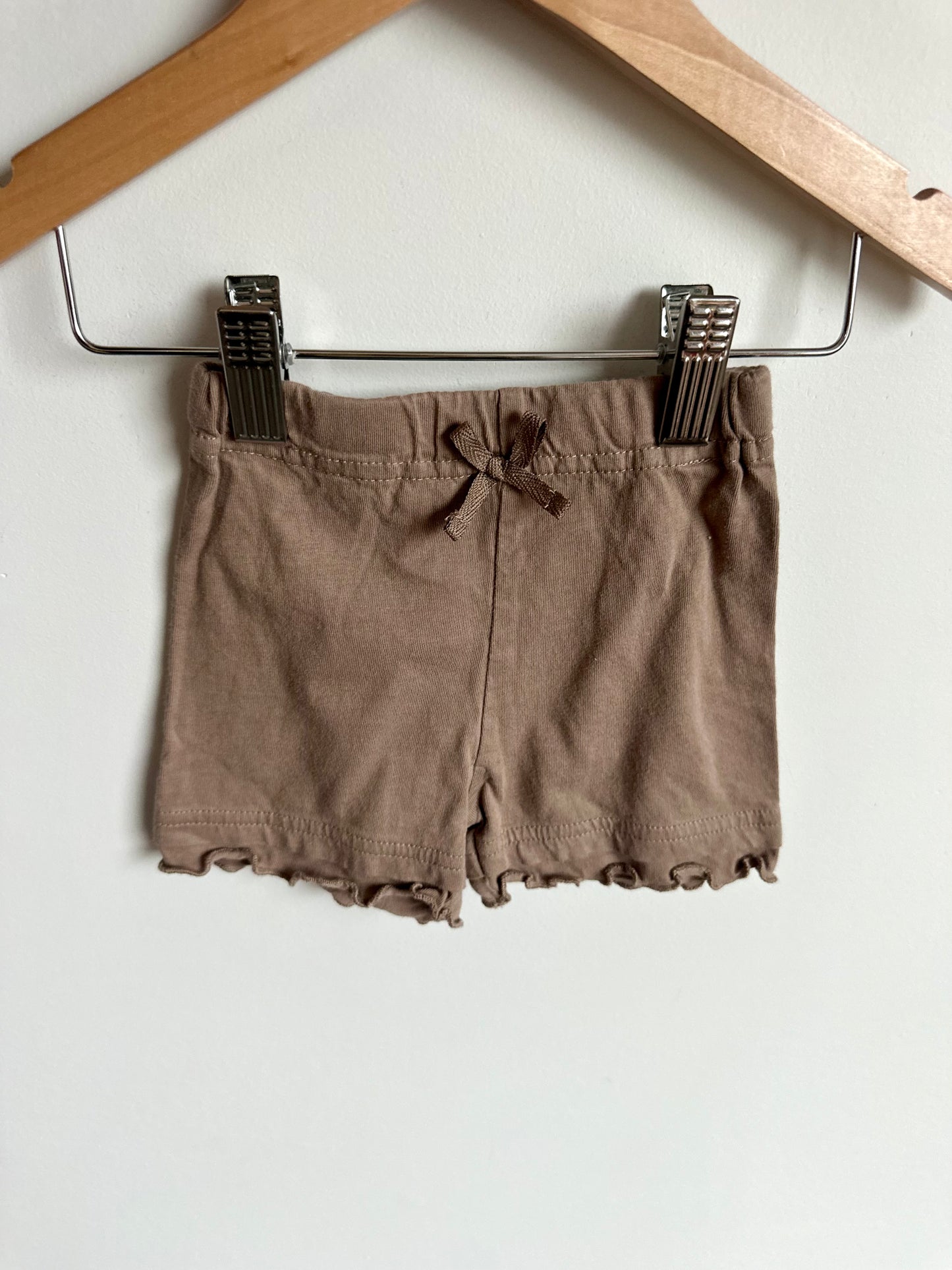 Brown Wavy Hem Shorts / 18-24m