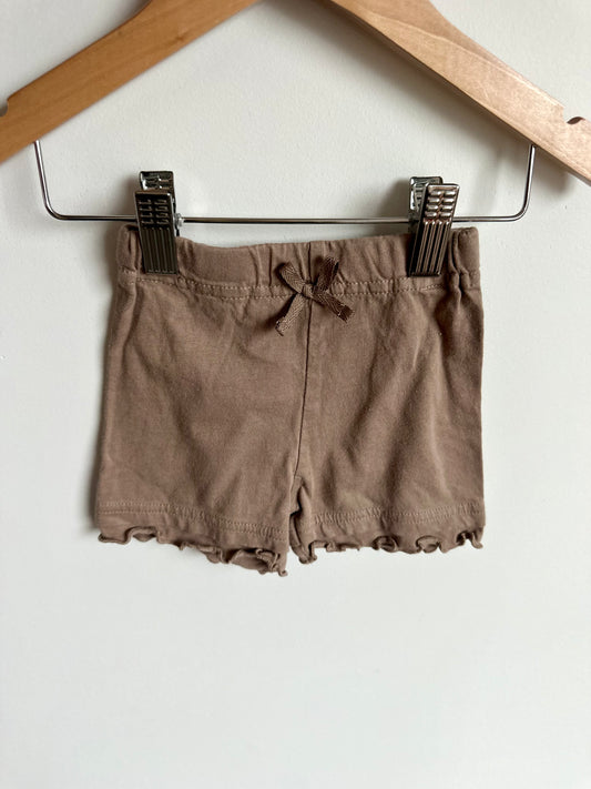 Brown Wavy Hem Shorts / 18-24m