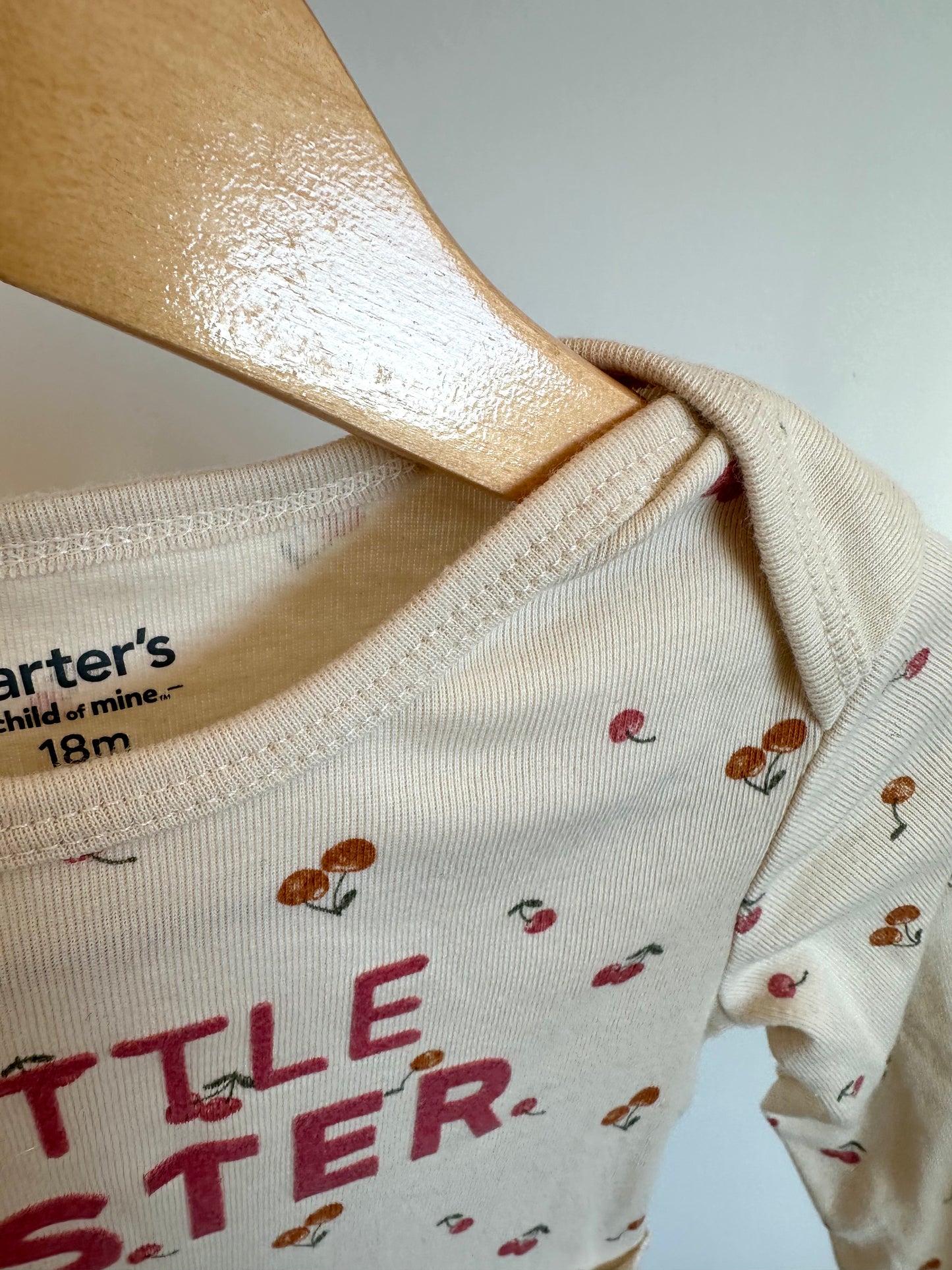 Cherry Little Sister Bodysuit with Skirt / 18m