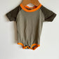 Set of Two Bodysuits- Dino + Green / 3-6m