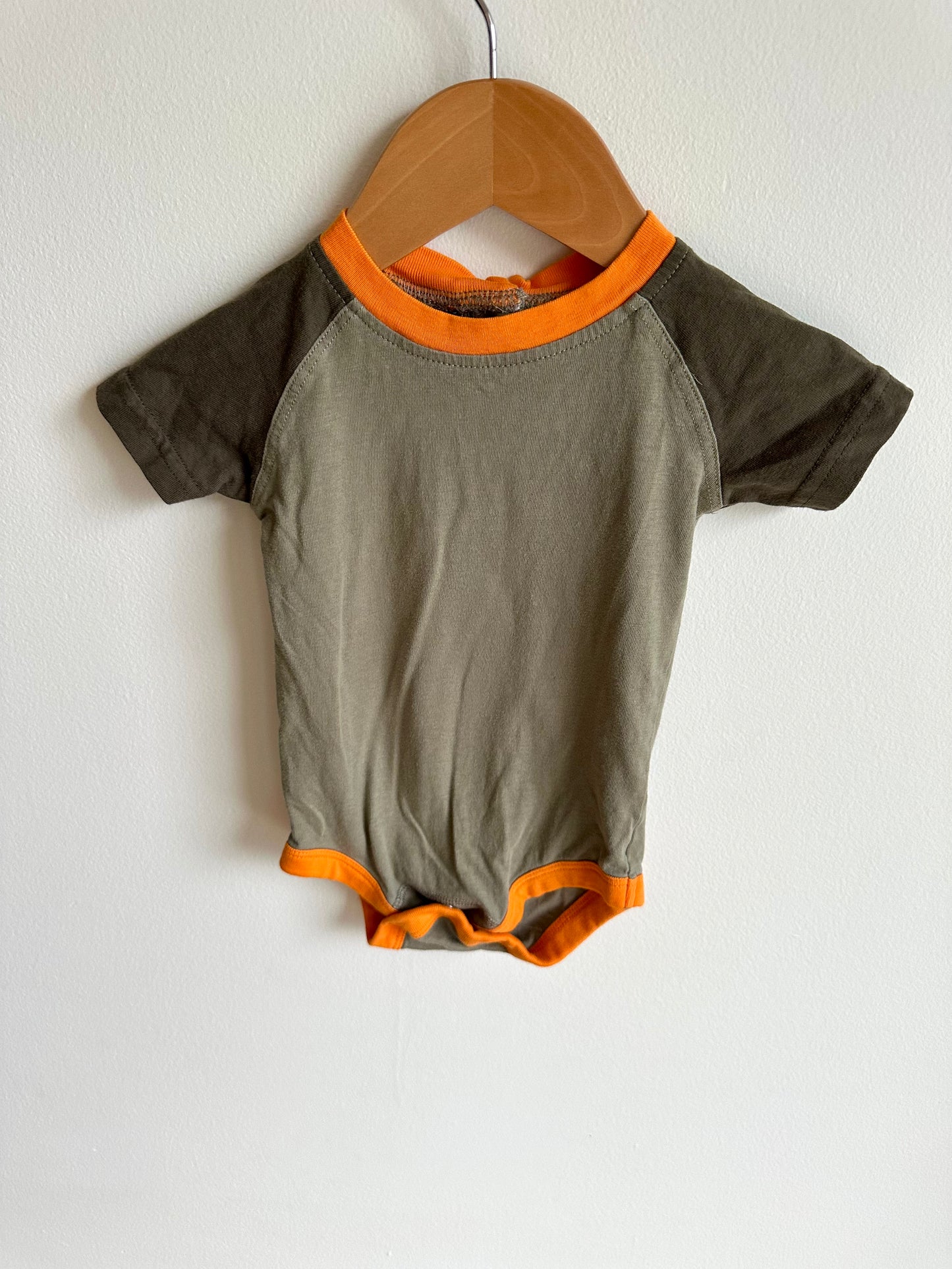 Set of Two Bodysuits- Dino + Green / 3-6m