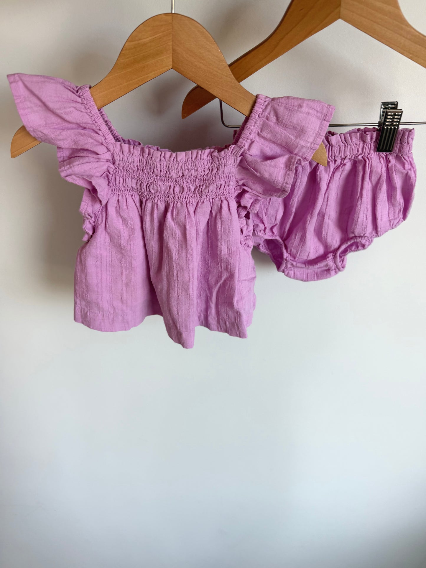 Taffy Pink Top + Bloomers Set / 6-9m