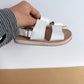 Zara White Strap Sandals / Size 7 Toddler
