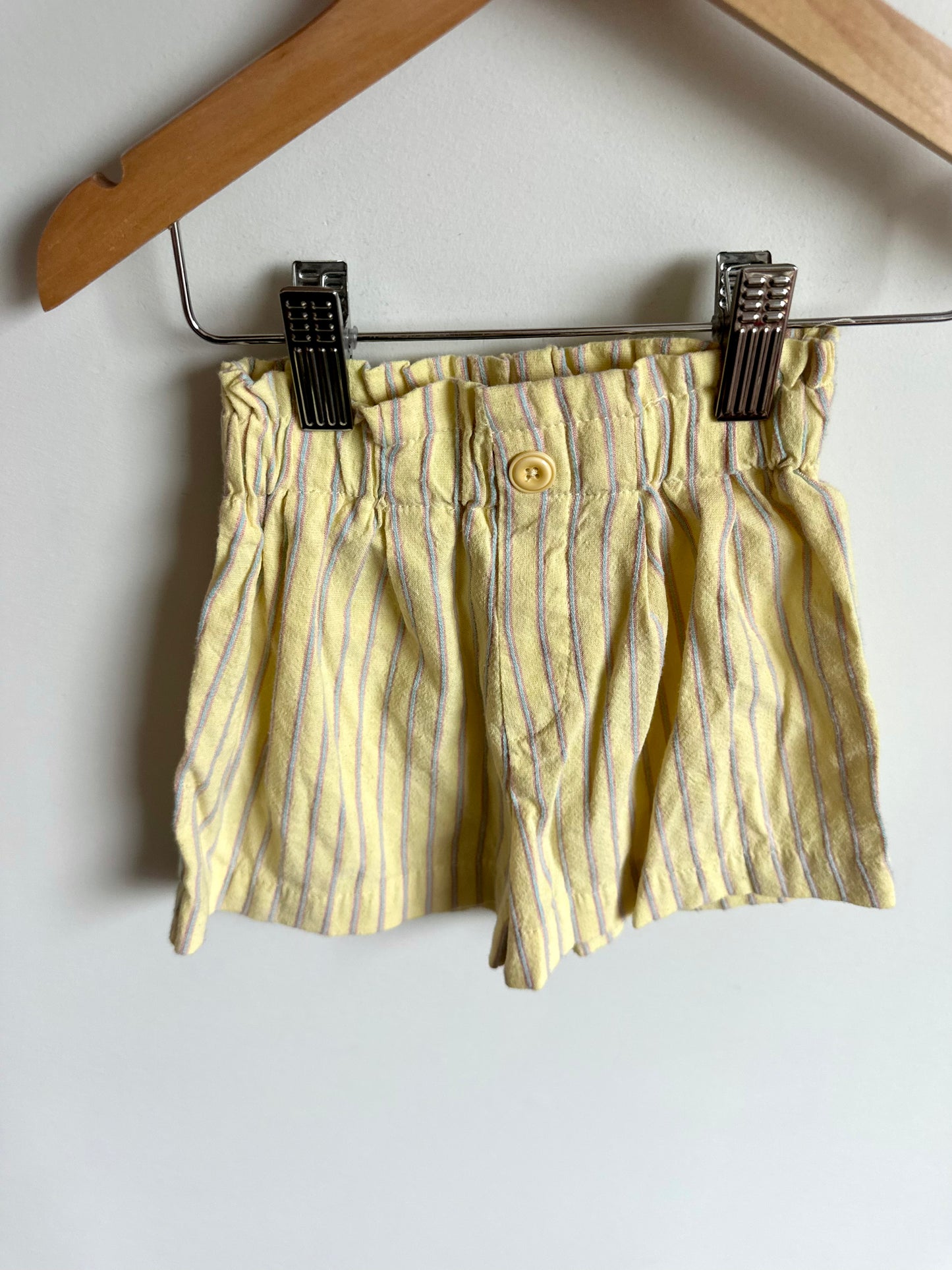 Vertical Stripe Yellow Shorts / 18-24m
