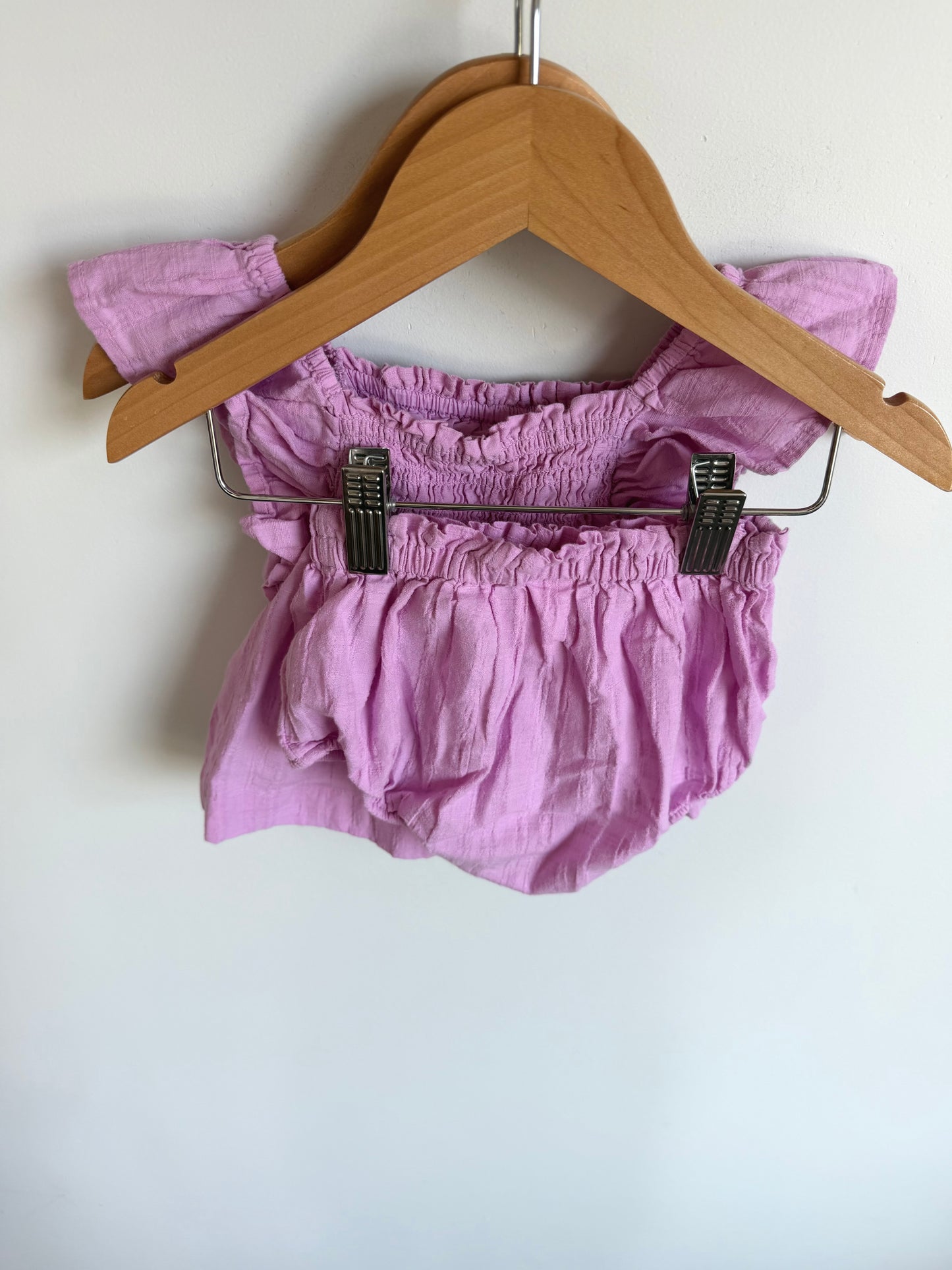Taffy Pink Top + Bloomers Set / 6-9m