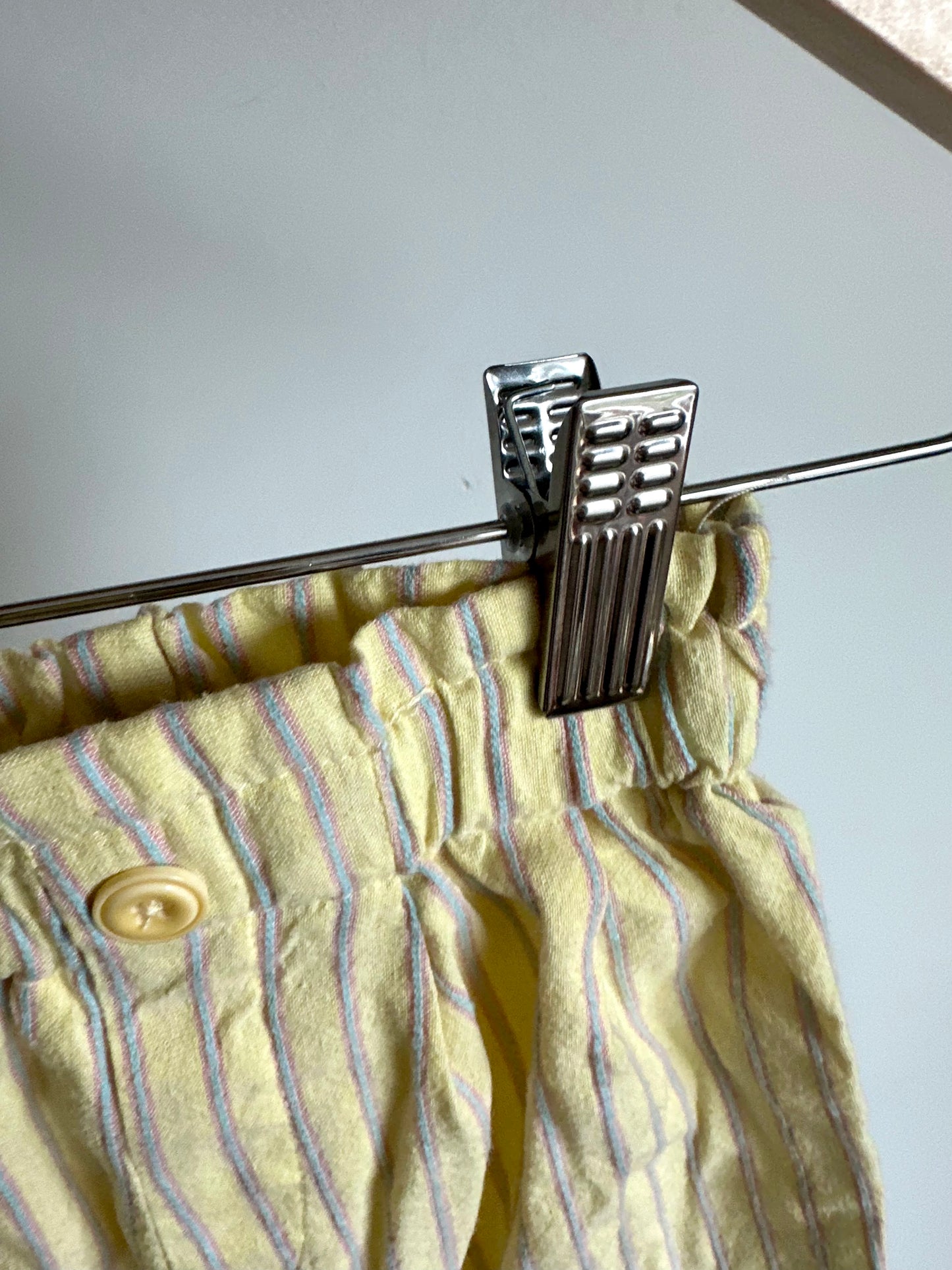 Vertical Stripe Yellow Shorts / 18-24m