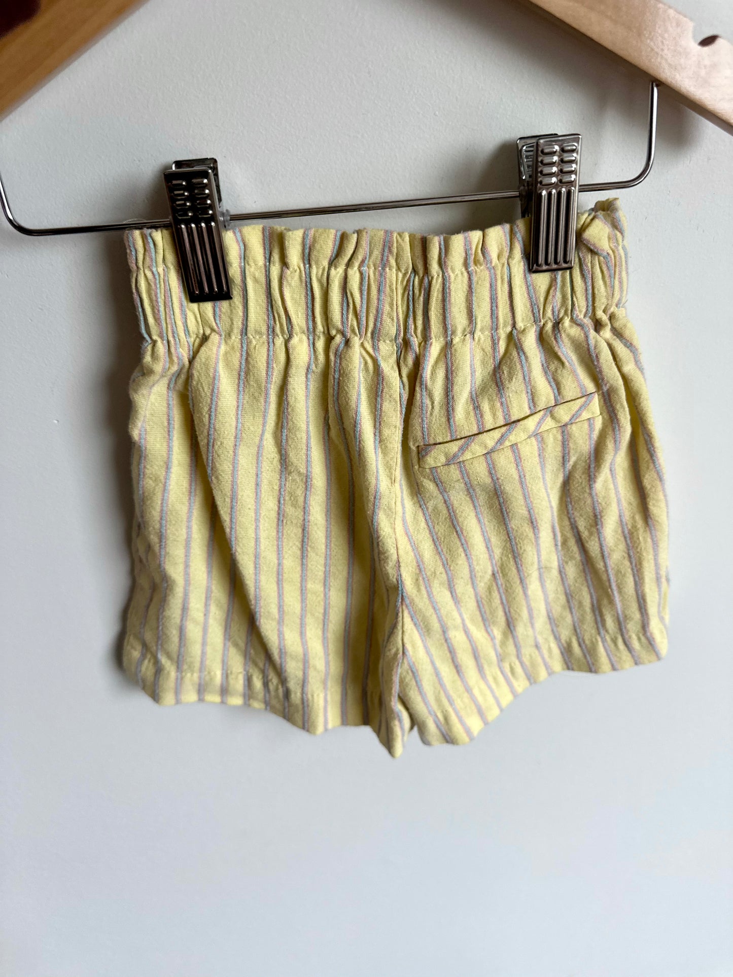 Vertical Stripe Yellow Shorts / 18-24m