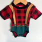 Plaid with Suspender Bodysuit (With Tags) / 6-12m