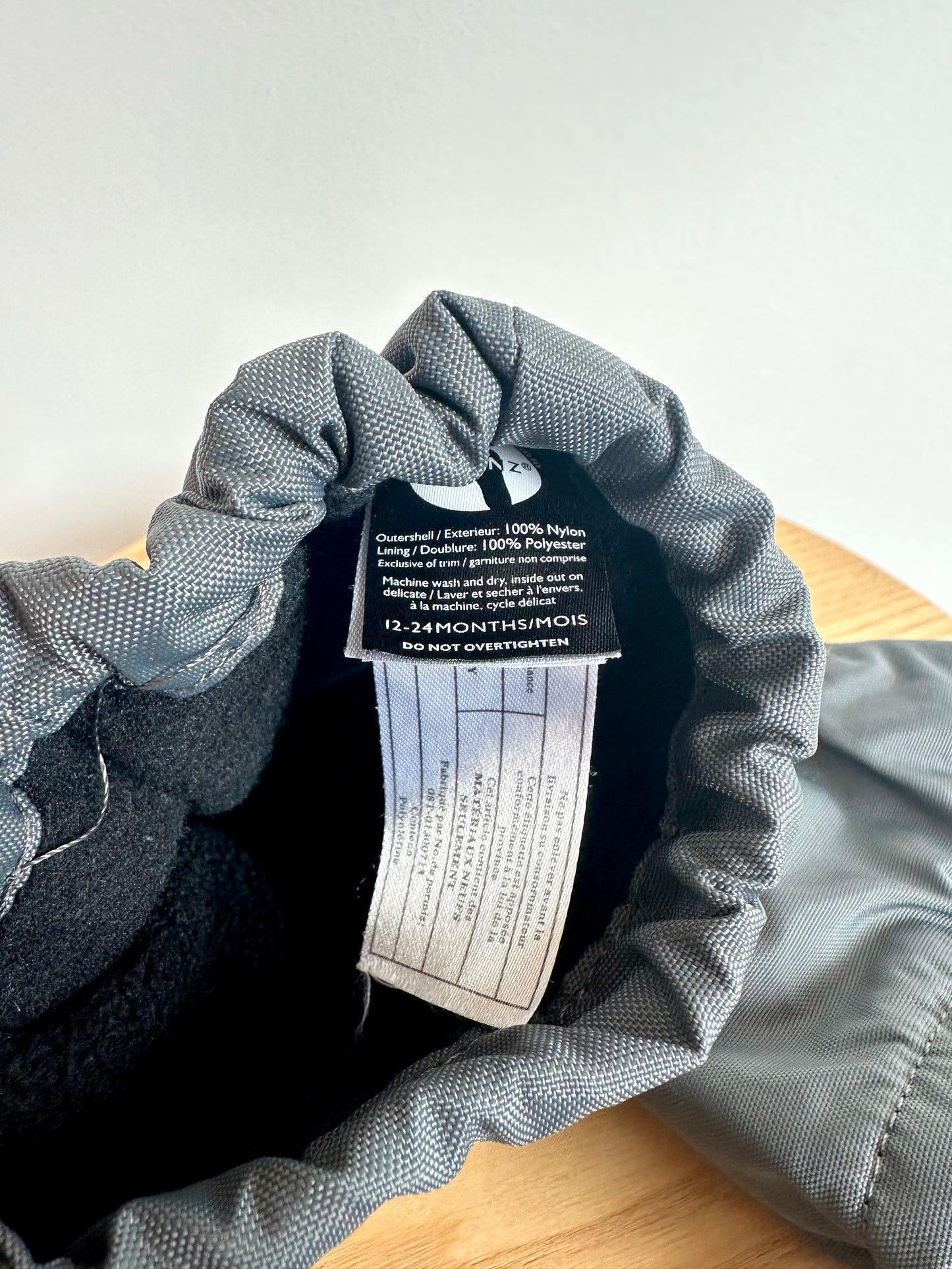 Waterproof Grey Stonz Mittens / 12-24m