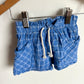 Blue Drawstring Checkered Shorts / 2T