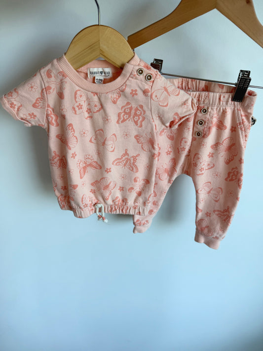 Butterfly T-Shirt + Pants Set / 6-9m