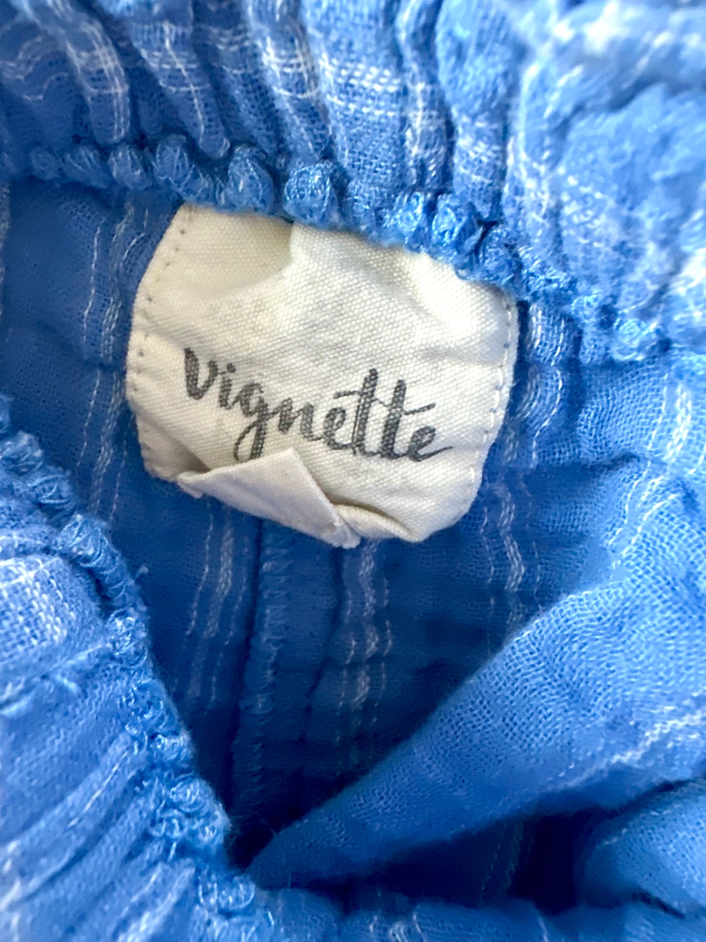 Blue Drawstring Checkered Shorts / 2T