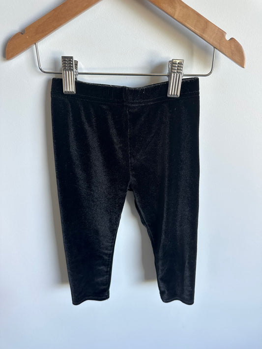 Black Velour Pants / 18-24m