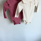 Cream + Rouge Ribbed Bodysuits (2) / 6-12m