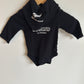 Black Legend Bodysuit with Bib / 3-6m