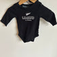 Black Legend Bodysuit with Bib / 3-6m