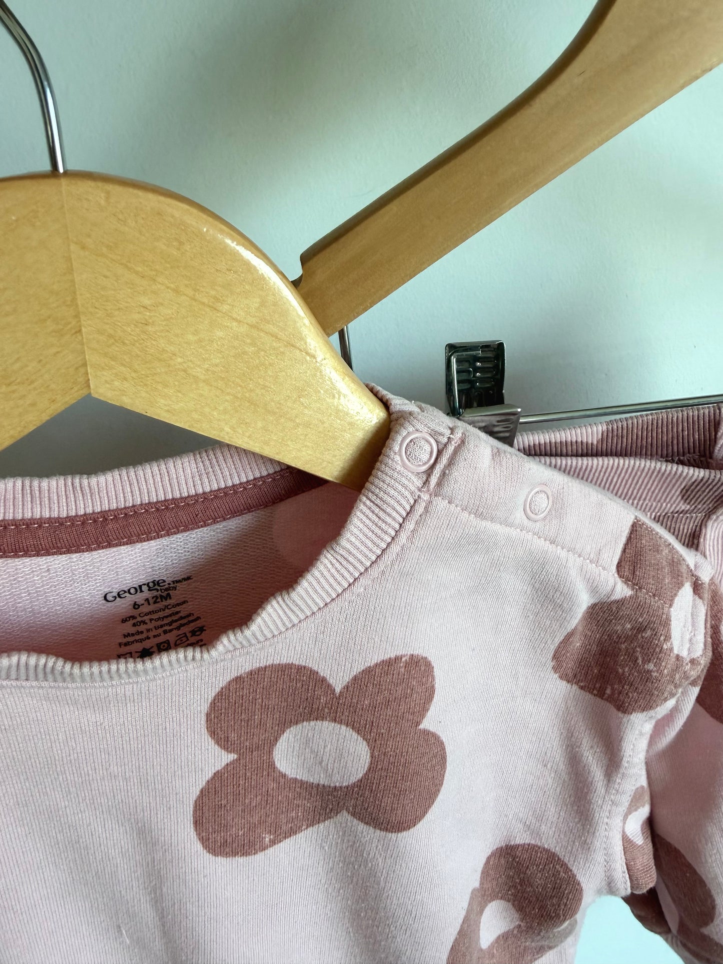 Daisy Pink Sweater + Leggings Set / 6-12m