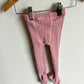 Pink Ribbed Footed Leggings / 2-3T
