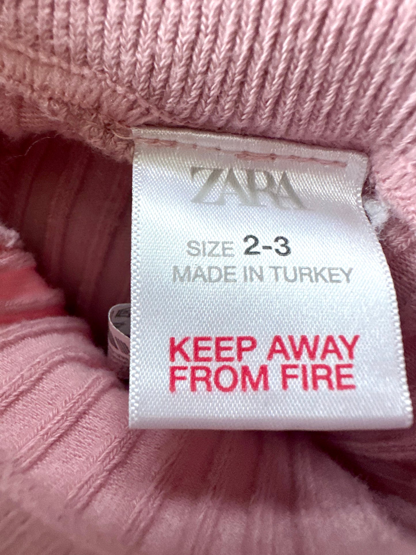 Pink Ribbed Footed Leggings / 2-3T