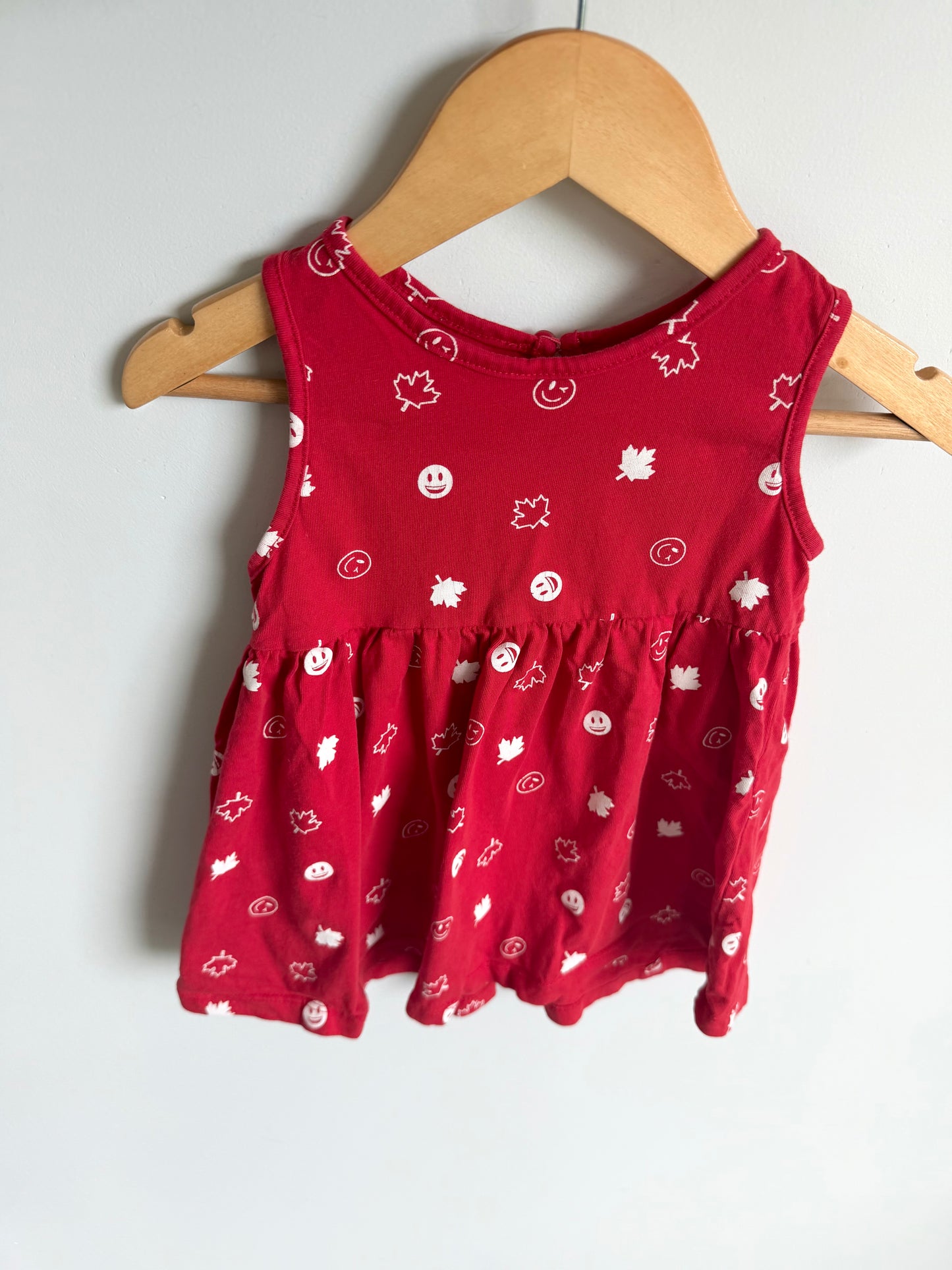 Canada Leaf Smile Dress / 12-18m