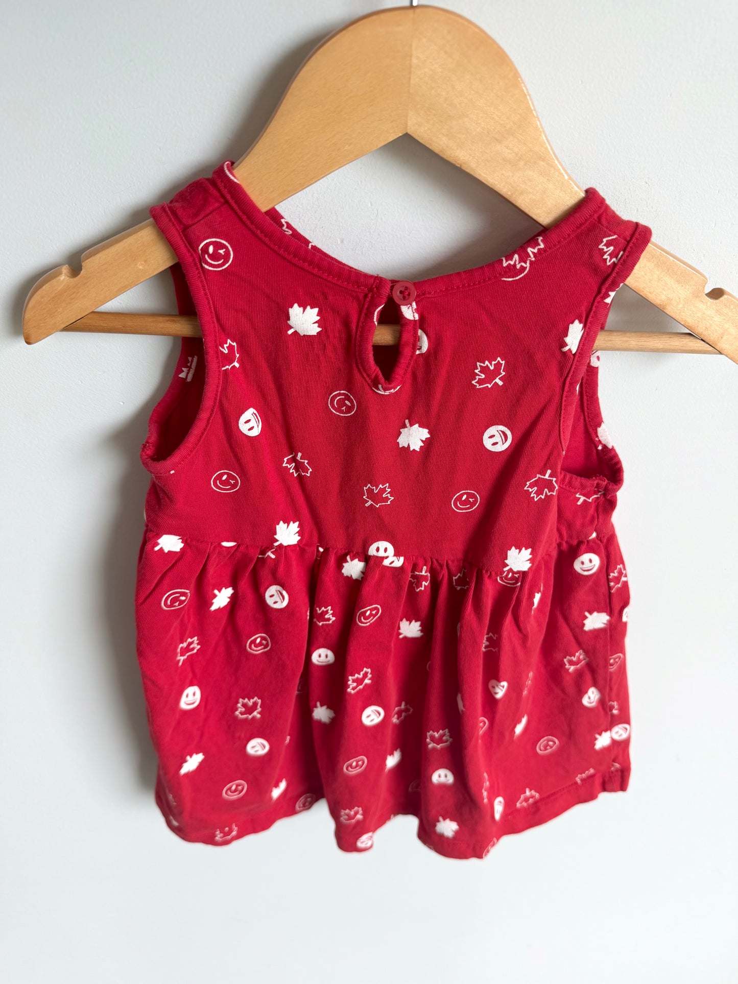 Canada Leaf Smile Dress / 12-18m