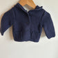 Bear Hood Navy Sweater / 6-12m