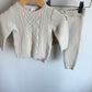 Oat Cable Knit Sweater + Pants Set / 12m