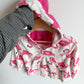 Flamingo Towel Hood Top / 6-12m