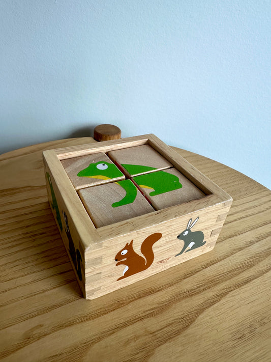 4 Block Wooden Animal Puzzle