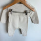 Oat Cable Knit Sweater + Pants Set / 12m