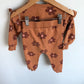 Rust Floral Sweater + Pants Set / 9-12m