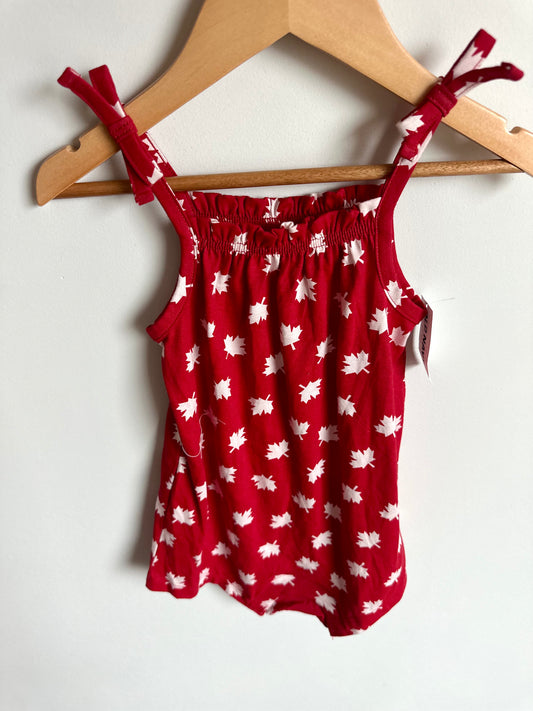 Maple Leaf Red Romper (With Tags) / 18-24m