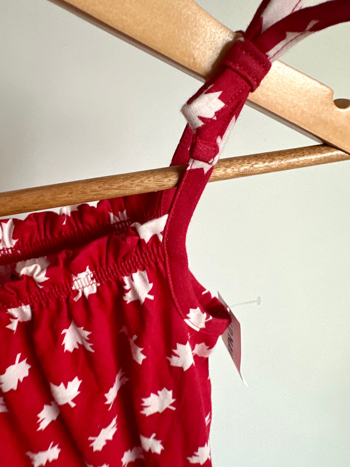 Maple Leaf Red Romper (With Tags) / 18-24m