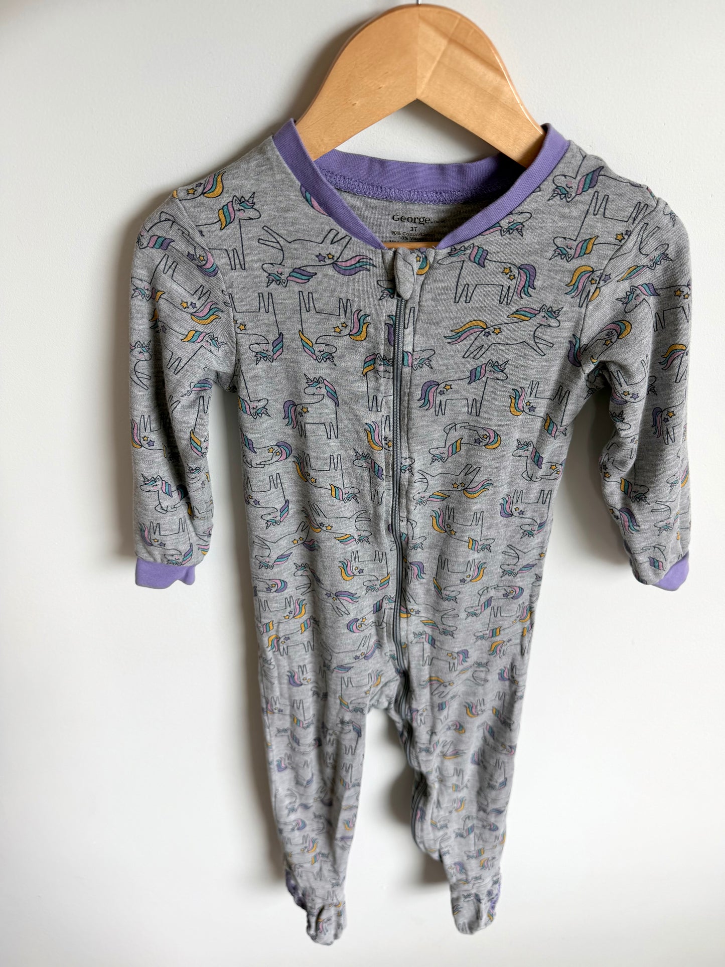 Unicorn Footed Sleeper / 3T