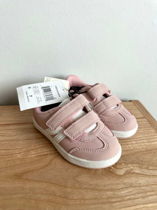 Pink Velcro Runners (With Tags) / Size 7 Toddler