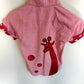 Red Giraffe Button Up T-shirt / 2T