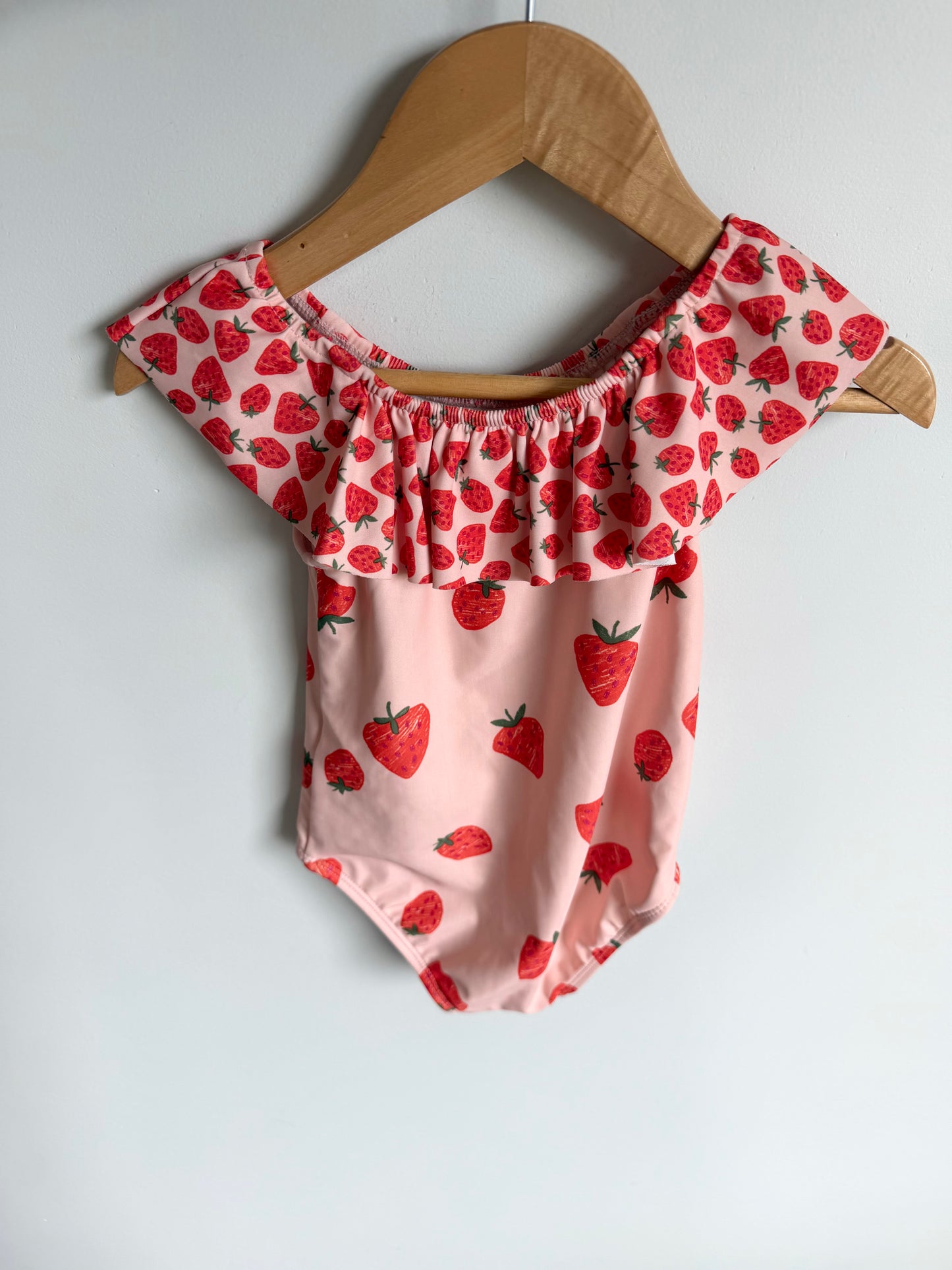 Strawberry Ruffle Swimsuit / 2T