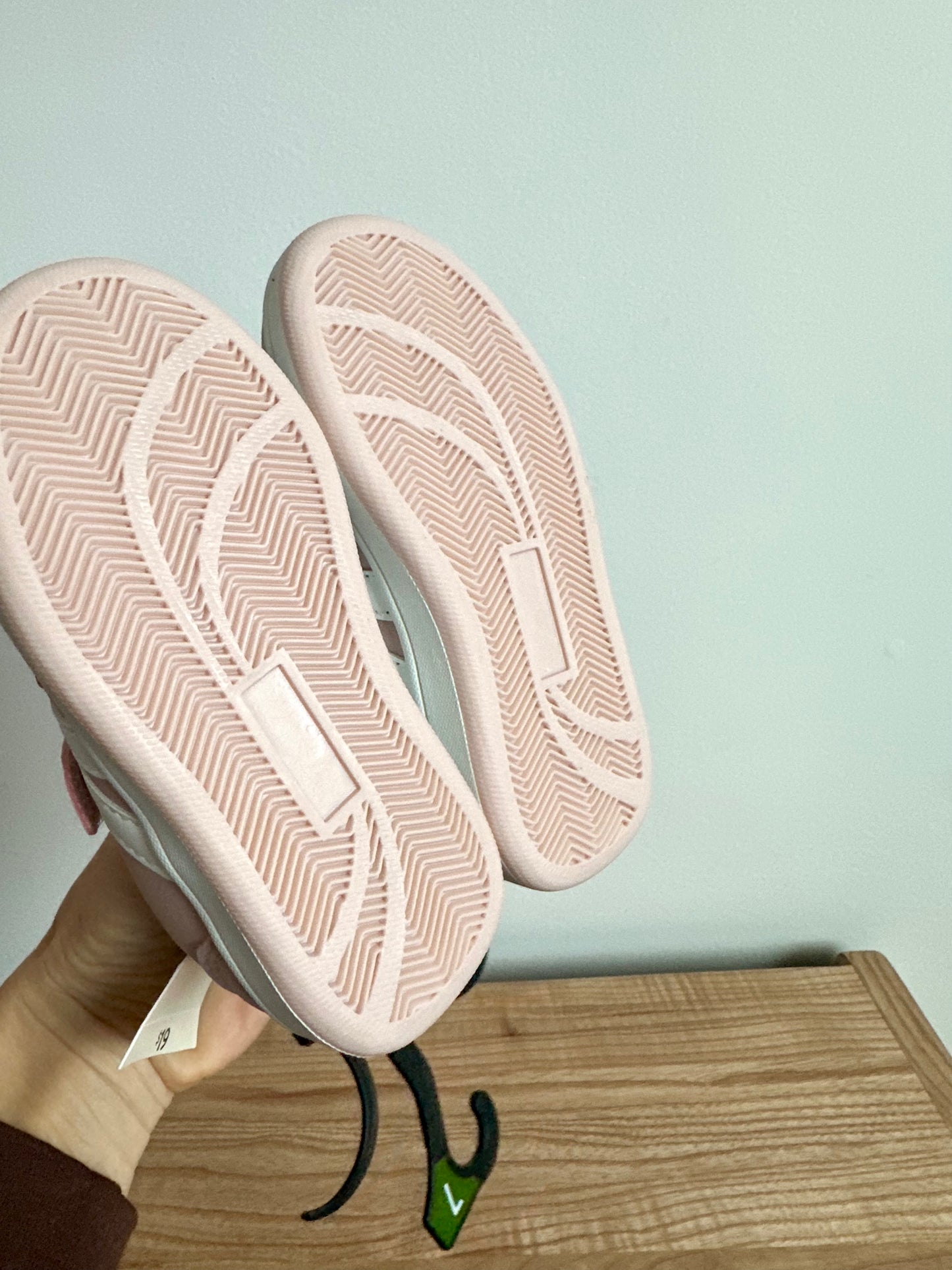 Pink Velcro Runners (With Tags) / Size 7 Toddler