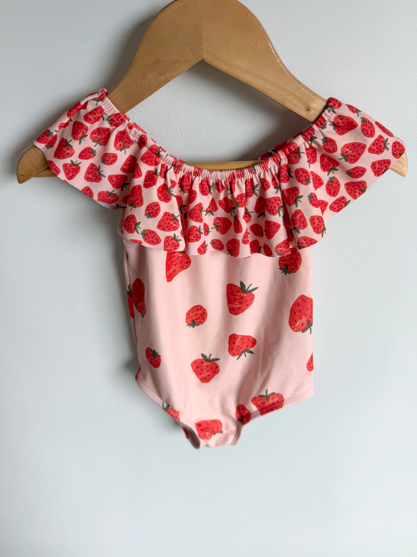 Strawberry Ruffle Swimsuit / 2T