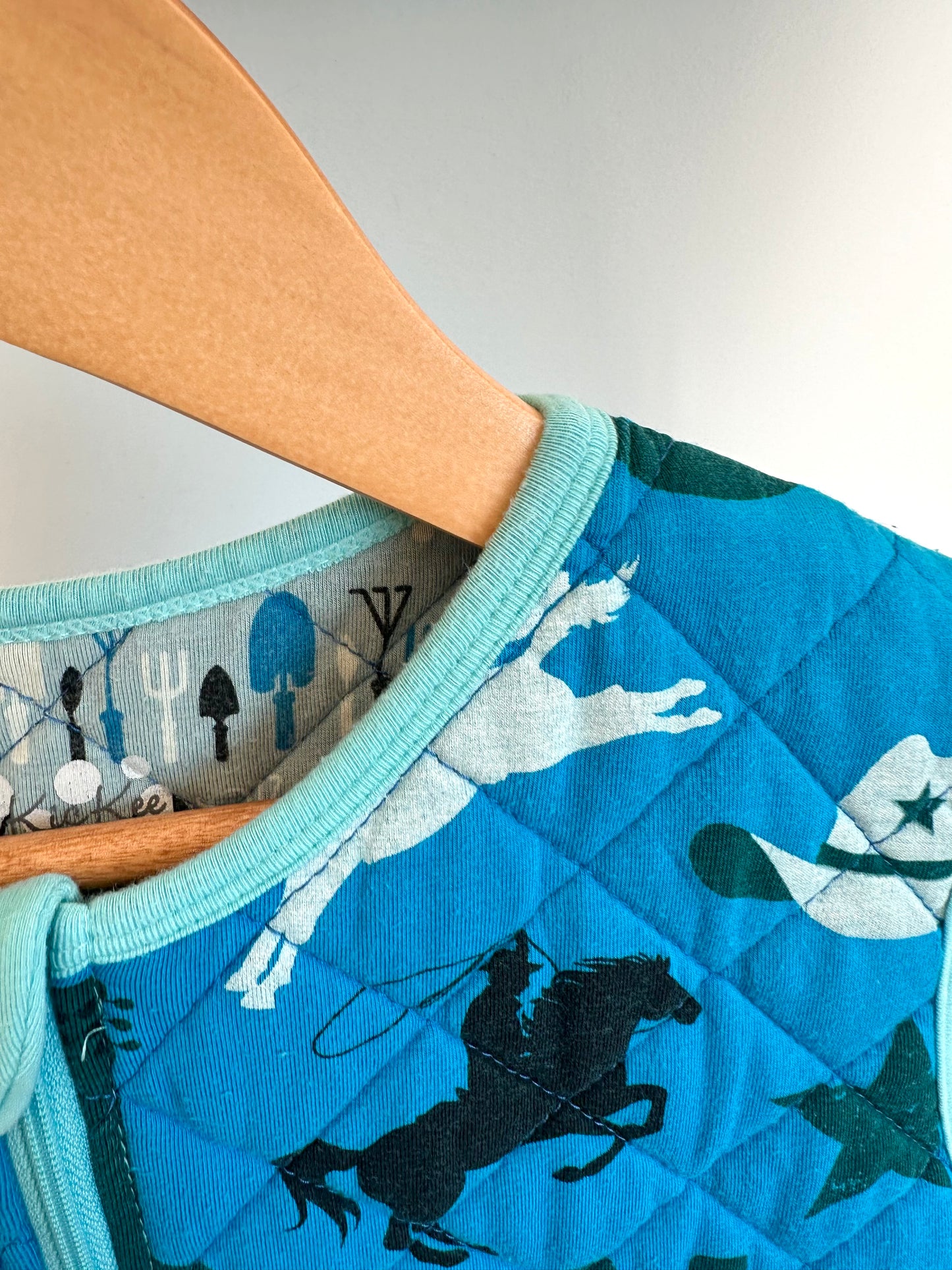 Kickee Pants Quilted Blue Rodeo Sleep Sac / 6-18m