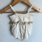 Cream Eyelet Ruffle Bubble Romper / 6-12m