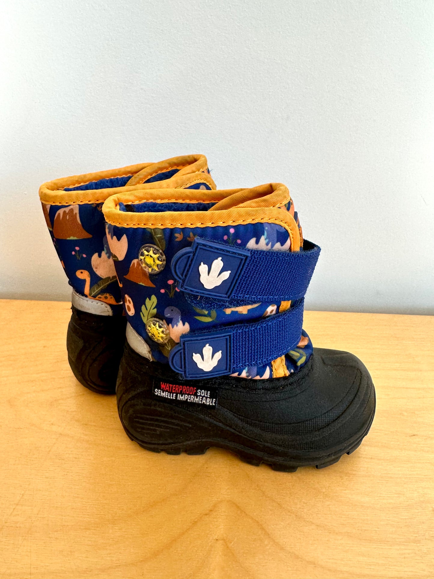 Blue Dino Winter Boots / Size 5 Toddler