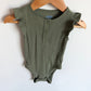 Ruffle Sleeve Olive Bodysuit / 6-12m