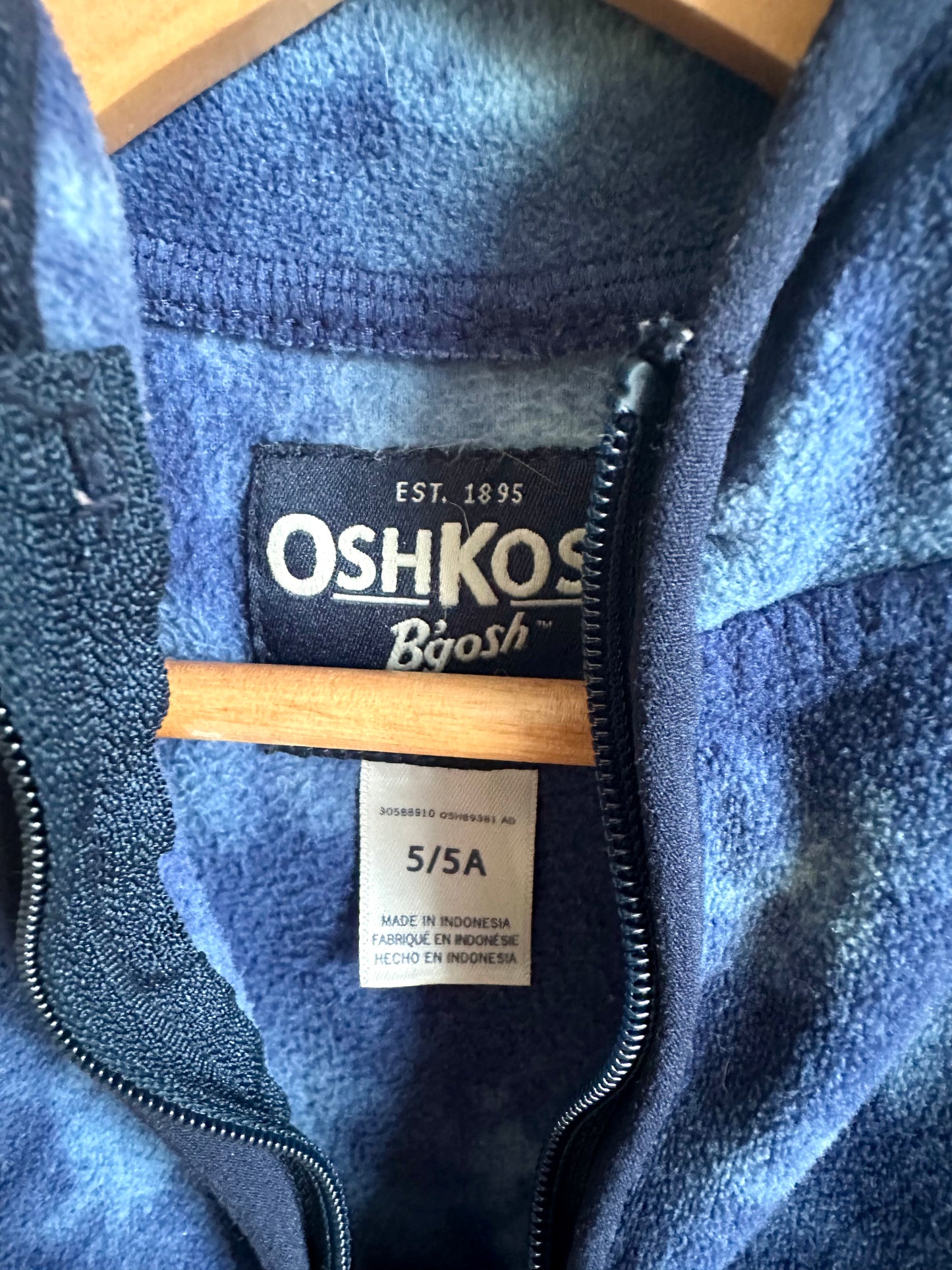 Oshkosh Blue Fleece Zip Up / 5T