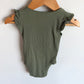 Ruffle Sleeve Olive Bodysuit / 6-12m