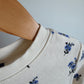 Blue Flowers Sweater Bubble Romper / 6-12m